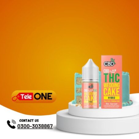CBD + Delta-9 THC Vape Juice: Wedding Cake - Hybrid In Pakistan